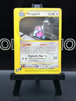 Porygon 2 28/147 Aquapolis Pokemon Porygon2 E Series Rare Card Vintage 2002 - Image 2