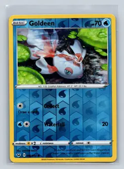 Goldeen #046/202 SWSH01 Sword & Shield Reverse Holo Common Pokemon Card D2 - Image 1