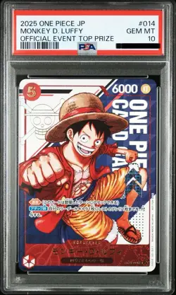 PSA10 One Piece Card Game Luffy ST21-014 SR Flagship Promo GEMMT - Image 1