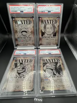 PSA10 OP09 Wanted Card Complete Set One Piece Emperors In The New World Luffy - Image 1