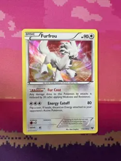 Pokemon Card Furfrou XY Base Set Holo Rare 114/146 Near Mint - Image 1