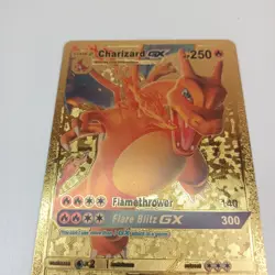 Charizard GX HP250 Gold Metal Pokemon Card Collectible Gift Display - Image 4