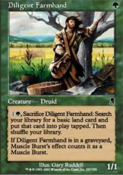 1x Diligent Farmhand Light Play MTG Magic - Kid Icarus - - Image 1