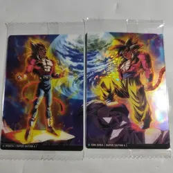 Dragon Ball Itajaga Son Goku Vegeta Super Saiyan 4 Card Set - Image 1
