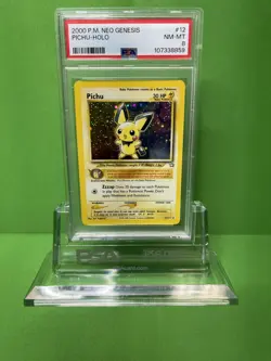 2000 POKEMON NEO GENESIS 12 PICHU-HOLO PSA 8 - Image 1
