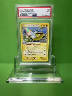 2006 POKEMON EX CRYSTAL GUARDIANS 26 PELIPPER-REVERSE FOIL PSA 9 - Image 1