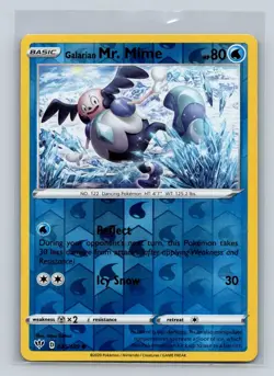 Galarian Mr. Mime 035/189 SWSH03 Darkness Ablaze Reverse Holo Common Pokemon D1 - Image 1