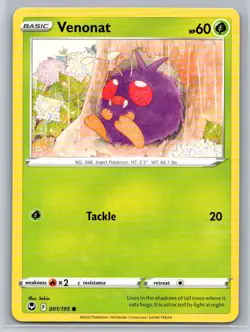 Venonat #001/195 SWSH12: Silver Tempest Common - Pokemon Cards H37 - Image 1
