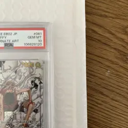 One Piece Card Luffy Gear 2 PSA 10 Super Parallel SR Rare Limited Edition - Image 4