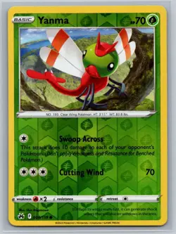 Yanma #008/159 Crown Zenith Reverse Holo Common - Pokemon Cards H37 - Image 1