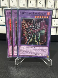 3x Yugioh D/D/D Flame King Genghis CT13 EN005 Super Rare Playset - Image 1