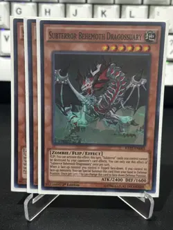 3x Yugioh Subterror Behemoth Dragossuary RATE-EN083 Super Rare Playset - Image 1