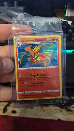 Special Delivery Charizard Pokemon Center Promo Card Sealed SWSH075 IN HAND - Image 1