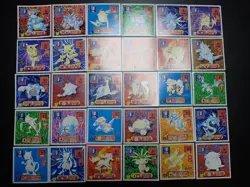 Pokemon Card Amada Sticker Non Holo x30 Mewtwo Snorlax Gyarados Pikachu etc#4605 - Image 1
