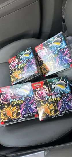 LOT OF 4 Pokemon TCG Scarlet & Violet Paldean Fates SV4.5 Booster Bundle NEW - Image 1