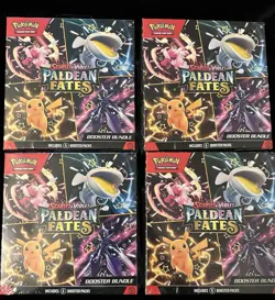 LOT OF 4 Pokemon TCG Scarlet & Violet Paldean Fates SV4.5 Booster Bundle NEW - Image 1