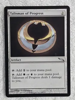 MTG Talisman of Progress - Mirrodin (MRD) #256 Magic the Gathering Card U NM - Image 1