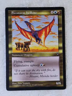 MTG Firestorm Hellkite - Visions (VIS) 1996 Magic the Gathering Card Rare NM - Image 2
