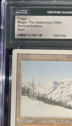 MTG Taiga Revised Edition Rare CGC Graded 6 Ex/NM Magic The Gathering - Image 2