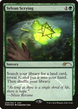 mtg magic sylvan scrying FOIL FNM promo ENGLISH regard sylvestre - Image 1