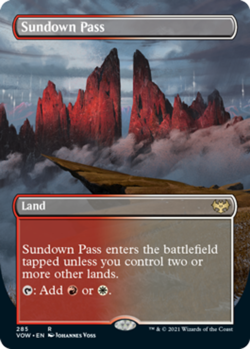 1x Sundown Pass - Foil - Borderless Light Play MTG Magic - Kid Icarus - - Image 1