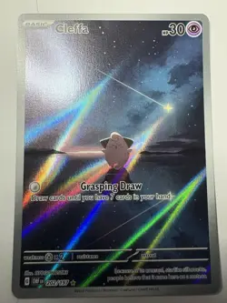 Cleffa 202/197 Pokemon TCG Obsidian Flames Illustration Rare Near Mint - Image 1