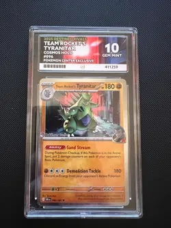 Team Rocket's Tyranitar Pokemon Center Promo Destined Rivals ACE 10 GEM MINT - Image 1