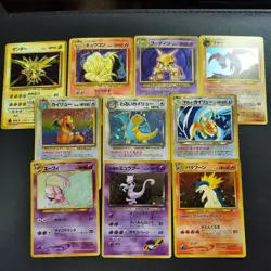 Lot of 10 Vintage Japanese Pokemon Holos. Base set, Neo, Fossil, Rocket - Image 1
