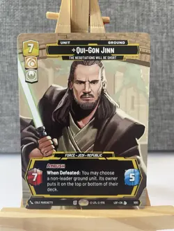 Star Wars Unlimited LOF Qui-Gon Jinn Prestige Card 1051 - Image 1