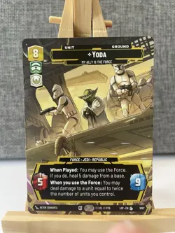 Star Wars Unlimited LOF Yoda My Ally Is The Force Prestige Card 1057 - Image 1