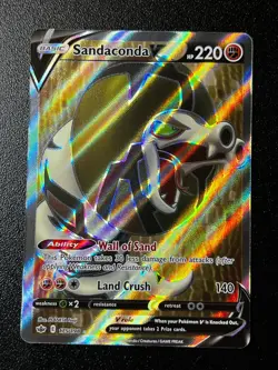 Sandaconda V 175/198 Chilling Reign NM Full Art Ultra Rare Pokemon Card - Image 1