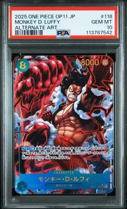 PSA10 Monkey D. Luffy SEC OP11-118 One Piece Card Japanese - Image 2