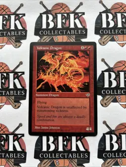 Volcanic Dragon, MTG Mirage (1996) Rare Red Creature NM - Image 1