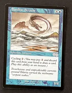 MTG magic-Sandbar Serpent-lightly played-Urza's Saga - Image 1