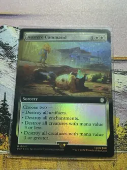 Austere Command - Foil - Extended Art Fallout MTG Cool Vault Boy Bobblehead Art - Image 1