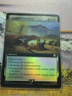 Austere Command - Foil - Extended Art Fallout MTG Cool Vault Boy Bobblehead Art - Image 2