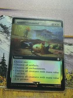 Austere Command - Foil - Extended Art Fallout MTG Cool Vault Boy Bobblehead Art - Image 3