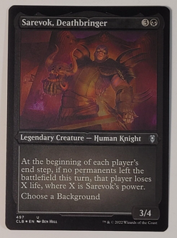 MTG Sarevok Deathbringer - Commander Legends Battle for Baldur's Gate NM Etched - Image 1