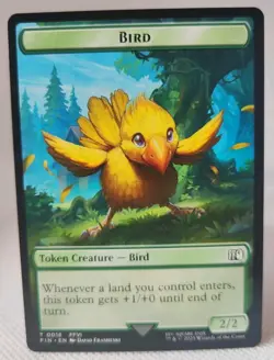MTG - Bird (0016) Wizard (0014) Double-Sided Token - FINAL FANTASY - Image 2