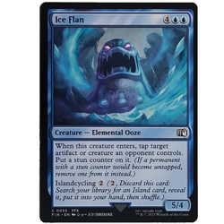 x4 Ice Flan FIN MTG M/NM Playset 4x Common Blue Creature Elemental Ooze TCG CCG - Image 1