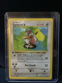 1999 Pokemon Base Set 1st Edition Farfetch’d 27/102 Near Mint - Image 1