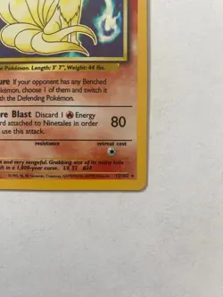 Ninetales 012/102 Pokemon TCG Base Set Unlimited Near Mint Holo - Image 4