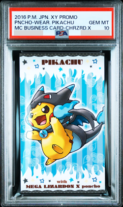 PSA 10 Pokemon Poncho Pikachu Charizard X XY Promo Japanese Business Card - Image 1