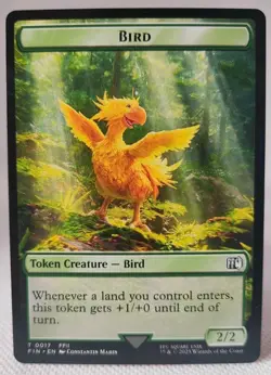 MTG Final Fantasy Double Sided Token 15/17 Wizard & Bird - Image 1