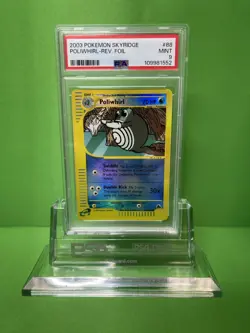 2003 POKEMON SKYRIDGE 88 POLIWHIRL-REVERSE FOIL PSA 9 - Image 1