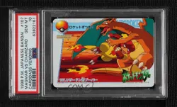Charizard VS Magmar Bandai Carddass Pokemon Anime Collection Vending PSA 10 0k9n - Image 1