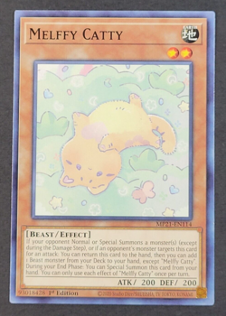 Yugioh TCG - Melffy Catty - MP21-EN114 - 1st Ed - Common - Monster - NM - 2021 - Image 1