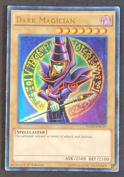 Yugioh TCG - Dark Magician - YGLD-ENC09 - 1st = Played MP - Ultra Rare - 2015 - Image 1
