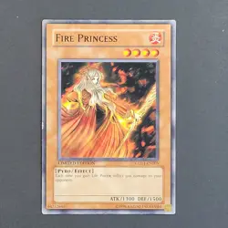 Yugioh TCG - Fire Princess - GLD1-EN005 - Common - NM/LP - Limited Edition, 2008 - Image 2