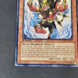 Yugioh TCG - Fire King Avatar Barong - SDOK-EN002 - NM - 1st Ed - Monster 2013 - Image 3